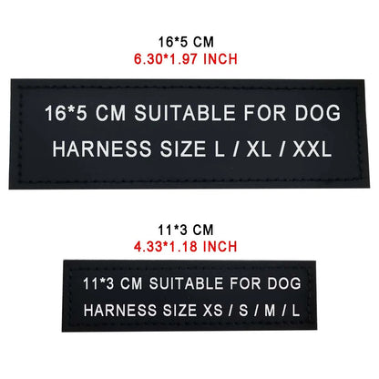 2 PCS Personalized Dog Name Tag Reflective Pet Harness Collar ID Label Stickers Custom text Paw Heart Logo Harness Tags